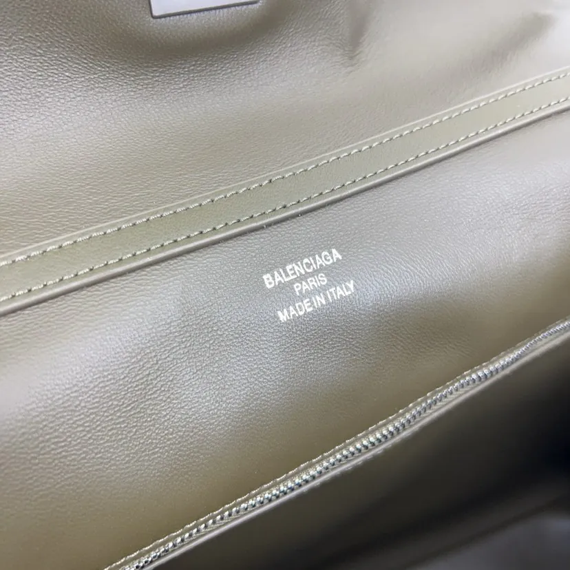 Baleenciaga Rodeo Bag Medium Green Silver Buckle