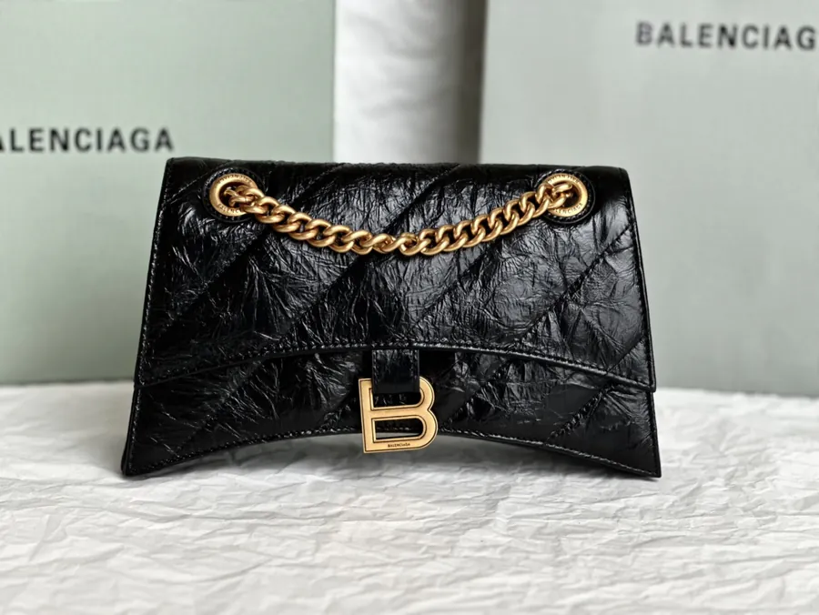 Baleenciaga Crush Sand漏 Chain Bag Small Size