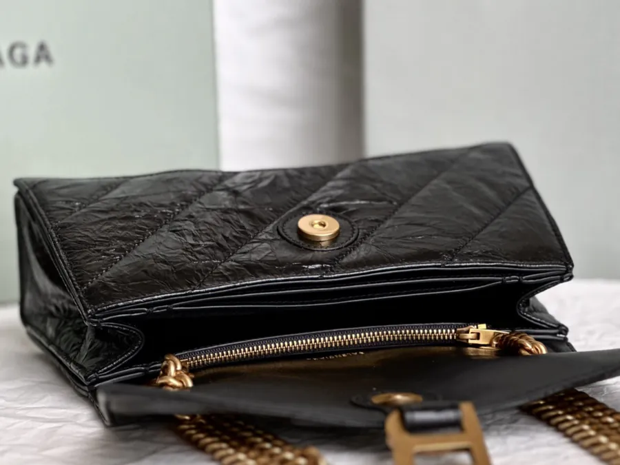 Baleenciaga Crush Sand漏 Chain Bag Small Size