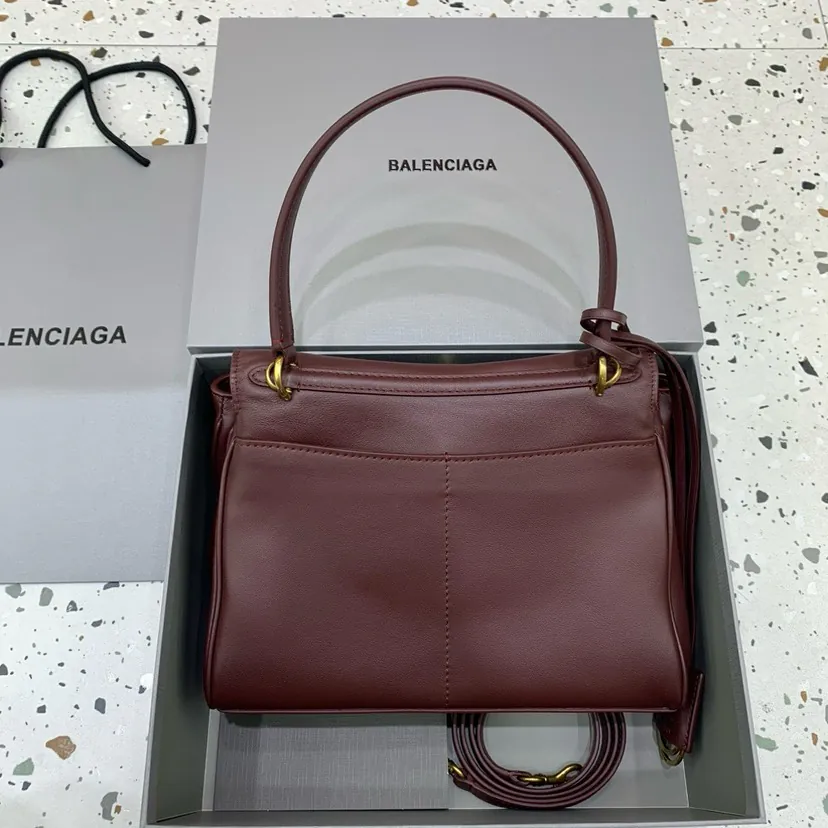 Baleenciaga Rodéo Bag Small Size, Dark Red