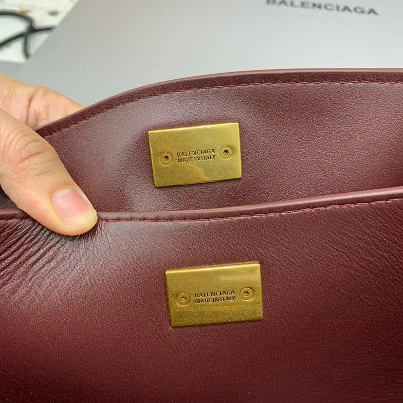 Baleenciaga Rodéo Bag Small Size, Dark Red