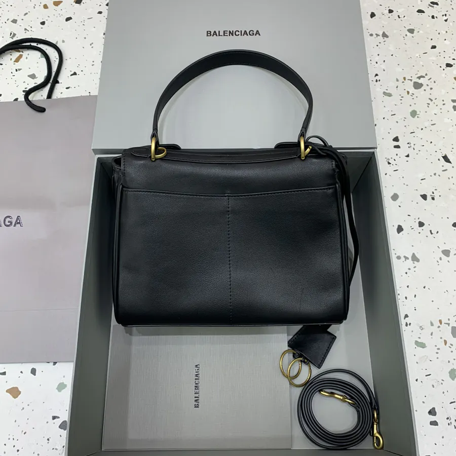 Baleenciaga Rodéo Bag Small Black Gold Trim