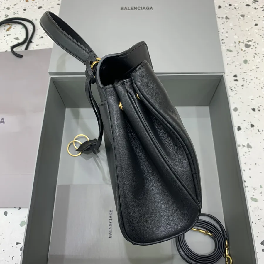 Baleenciaga Rodéo Bag Small Black Gold Trim