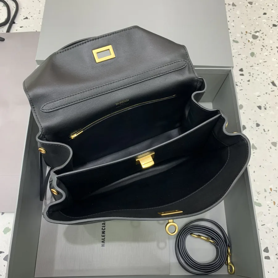 Baleenciaga Rodéo Bag Small Black Gold Trim