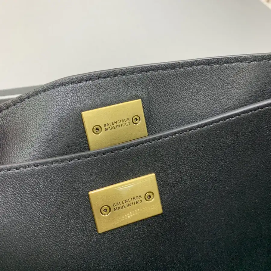 Baleenciaga Rodéo Bag Small Black Gold Trim