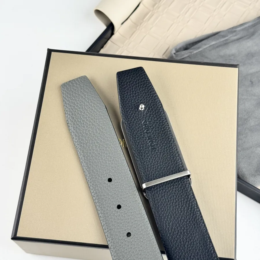 Men's TF Grained Calfskin Leather, Stylish and Versatile