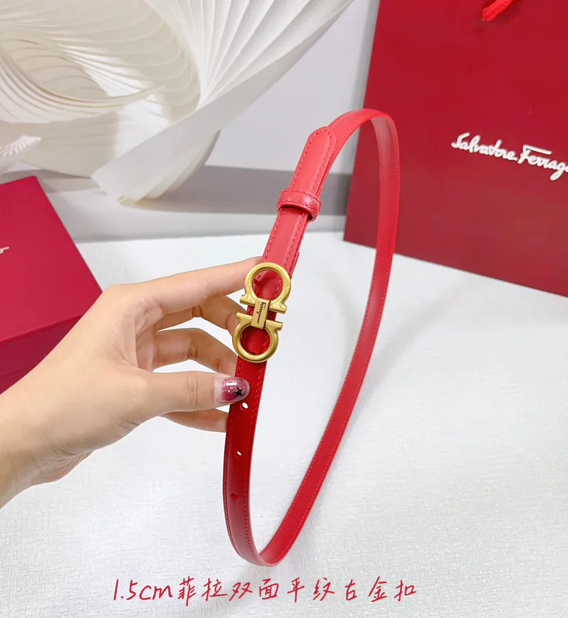Philipp Plein 1.5cm Double Face Smooth Leather Belt