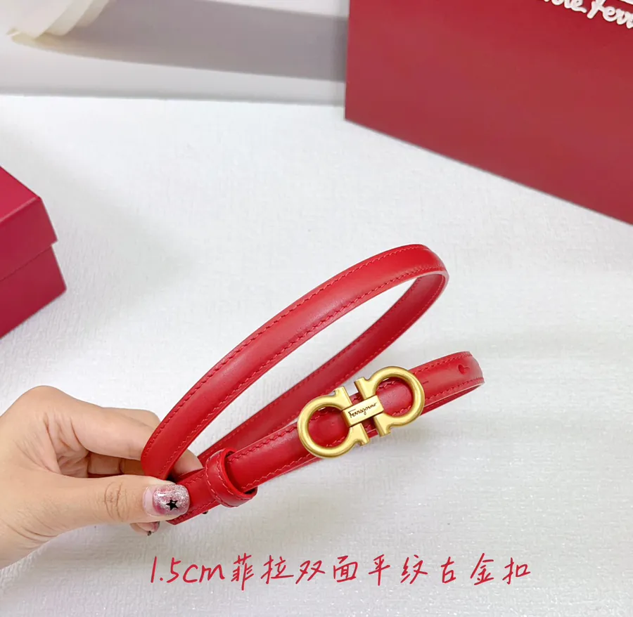 Philipp Plein 1.5cm Double Face Smooth Leather Belt