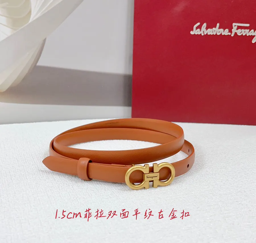 Philipp Plein 1.5cm Double Face Smooth Leather Belt