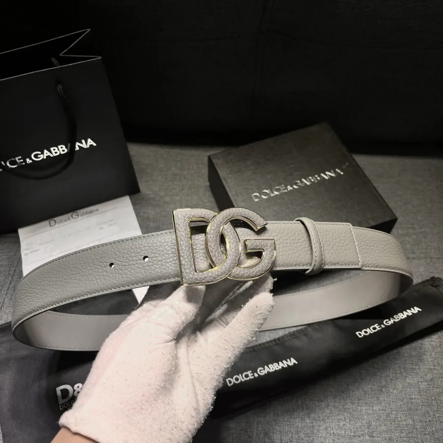 Dolce & Gabbana New Belt with DG Logo Buckle