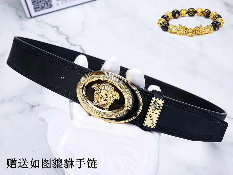 Vivace Belt Premium Leather, 24K Steel Buckle, Double Sided Use