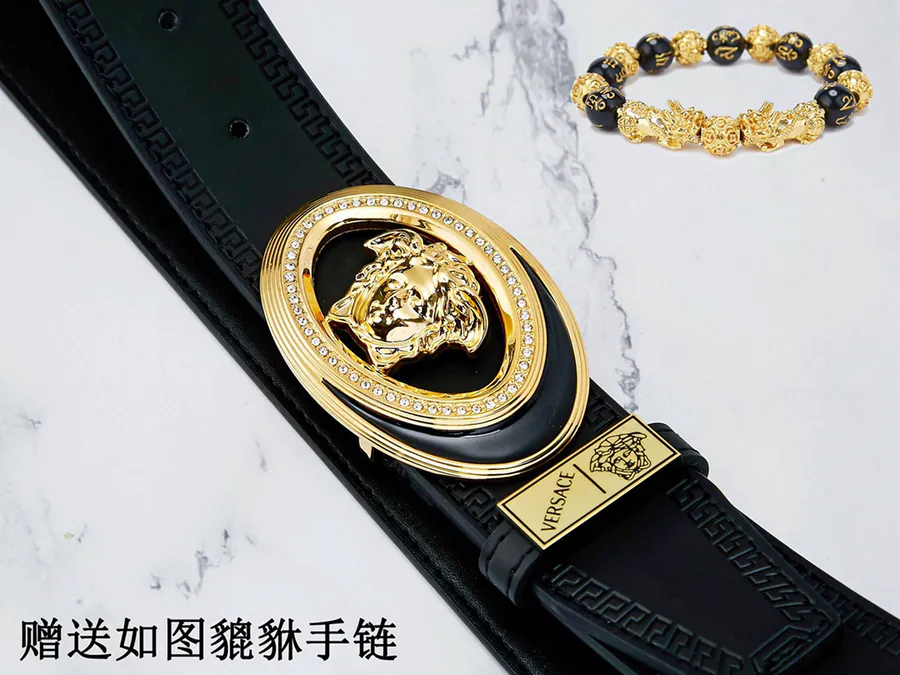Vivace Belt Premium Leather, 24K Steel Buckle, Double Sided Use