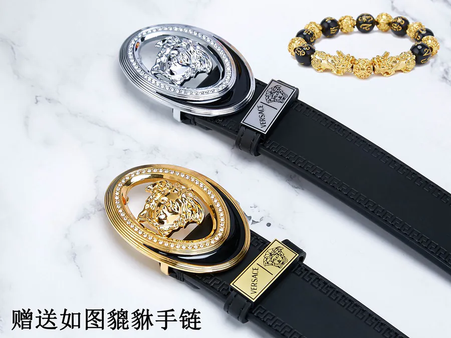 Vivace Belt Premium Leather, 24K Steel Buckle, Double Sided Use