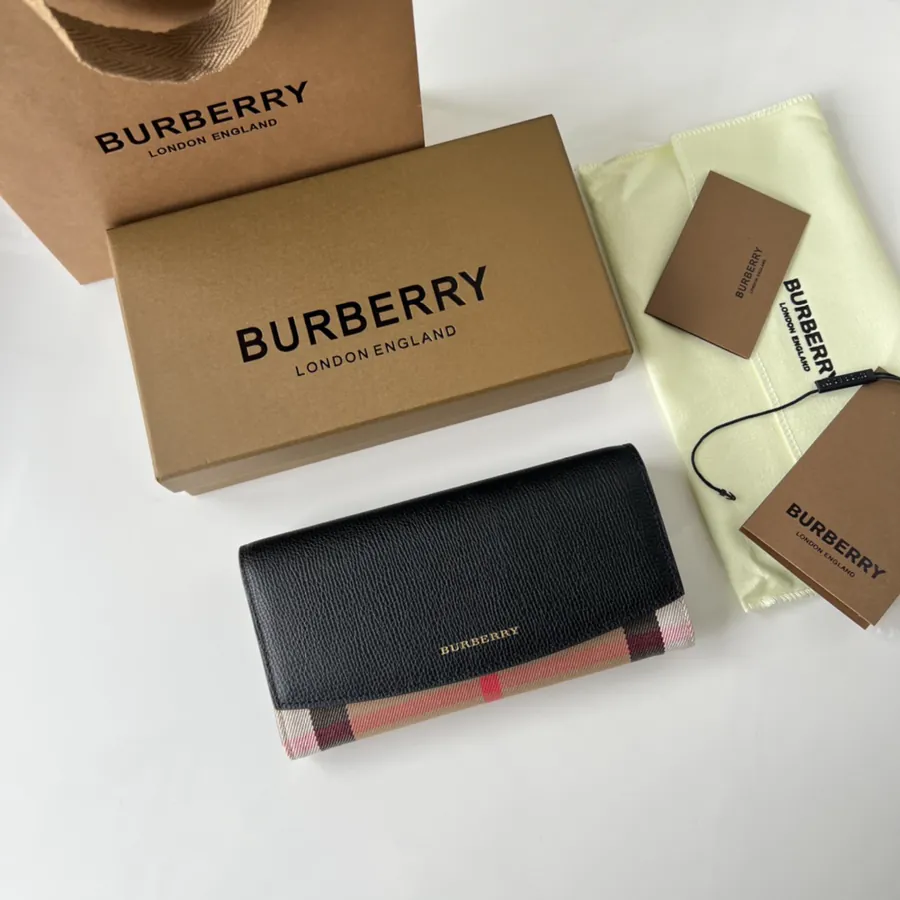 P240 House Patchwork Leather Long Wallet