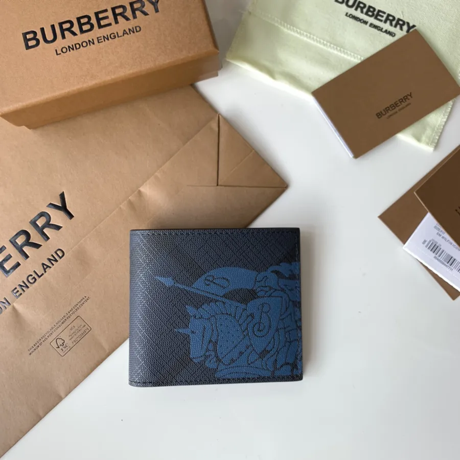 P180 London Checkered Equestrian Wallet