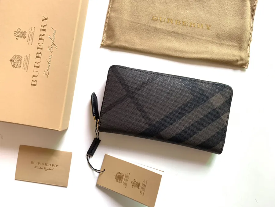 P220 London Check Zip Wallet