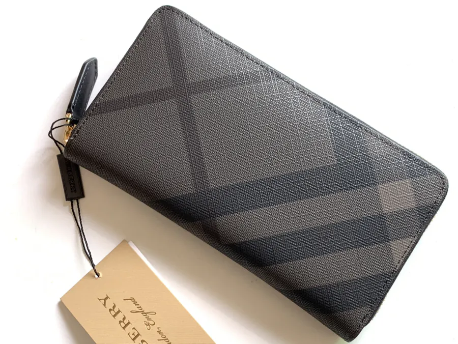 P220 London Check Zip Wallet