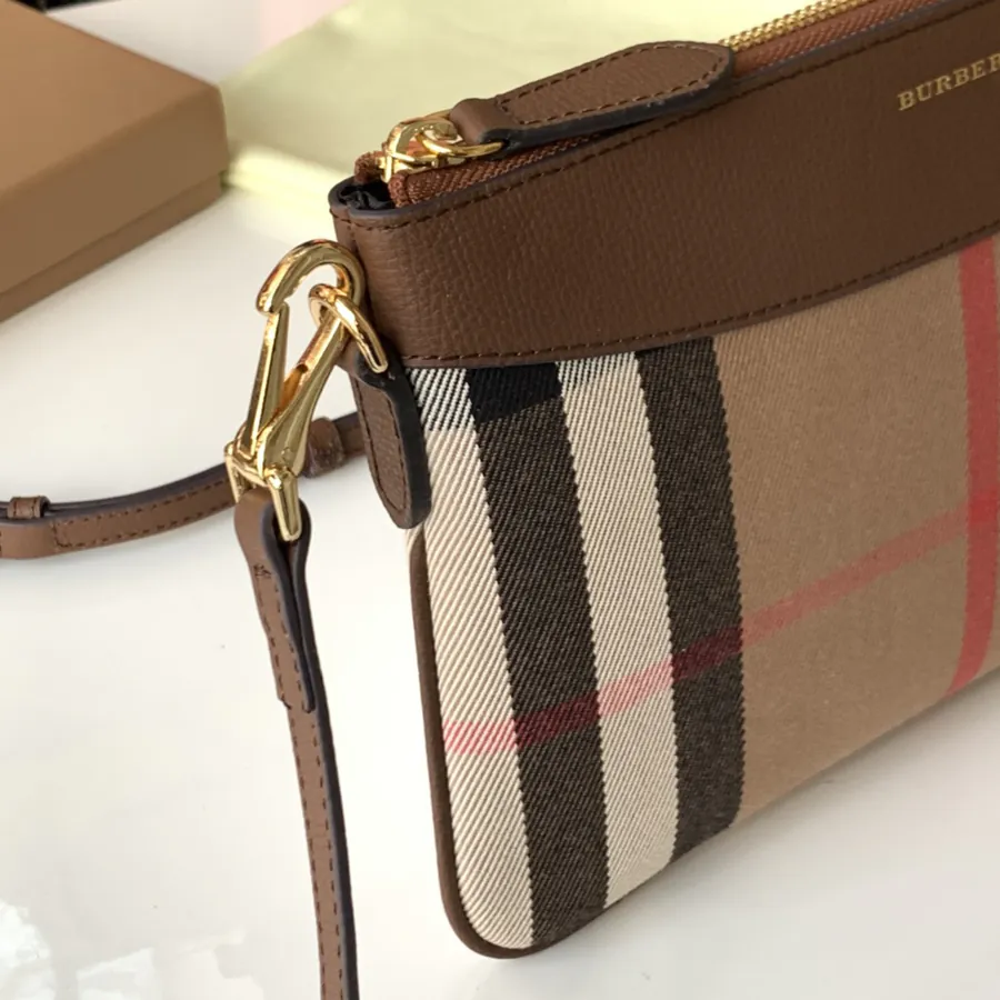 P330 House Checked Leather Tote