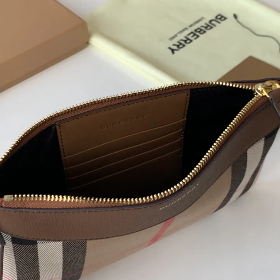 P330 House Checked Leather Tote