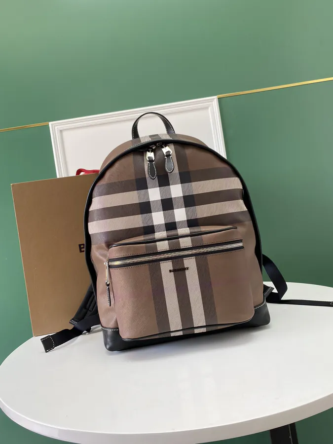 B House Grained Brown Double Shoulder Bag