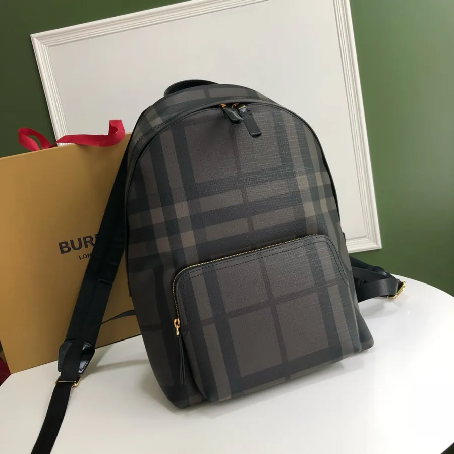 P500 London Grained Calfskin Trimmed Backpack