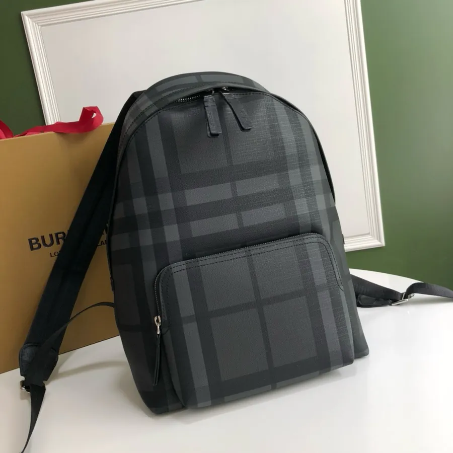 P500 London Grained Calfskin Trimmed Backpack