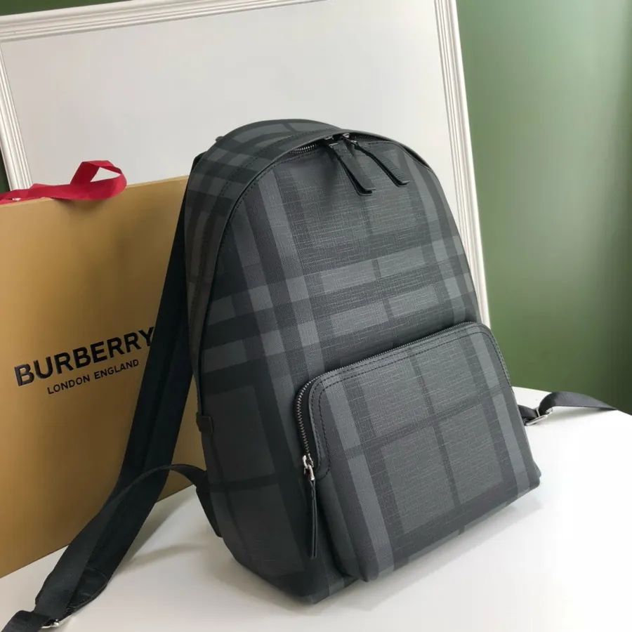 P500 London Grained Calfskin Trimmed Backpack
