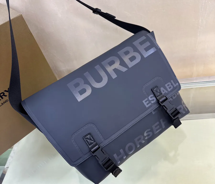 B Brand New Large Messenger Bag in Gray