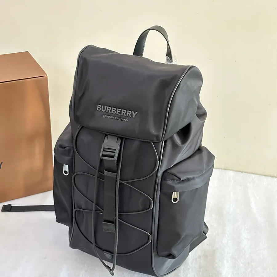 Burberry Bucket Bag with Tartan Pattern and Rope Handles