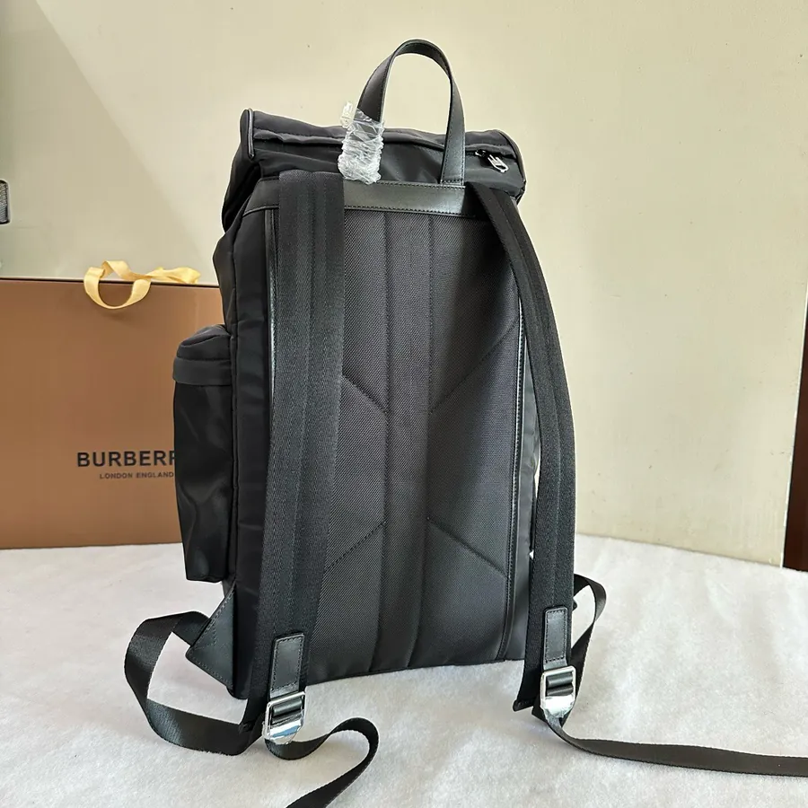 Burberry Bucket Bag with Tartan Pattern and Rope Handles