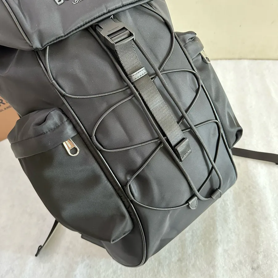Burberry Bucket Bag with Tartan Pattern and Rope Handles