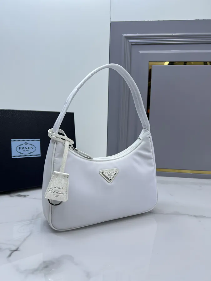1ne515 Re edition 2000 White Hobo Crossbody Bag