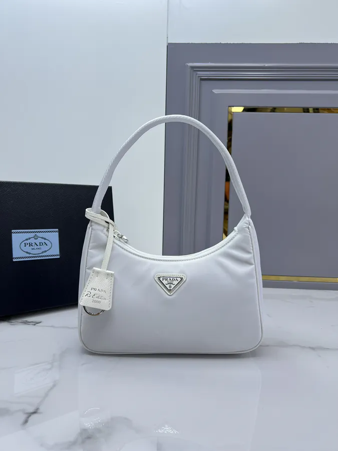 1ne515 Re edition 2000 White Hobo Crossbody Bag