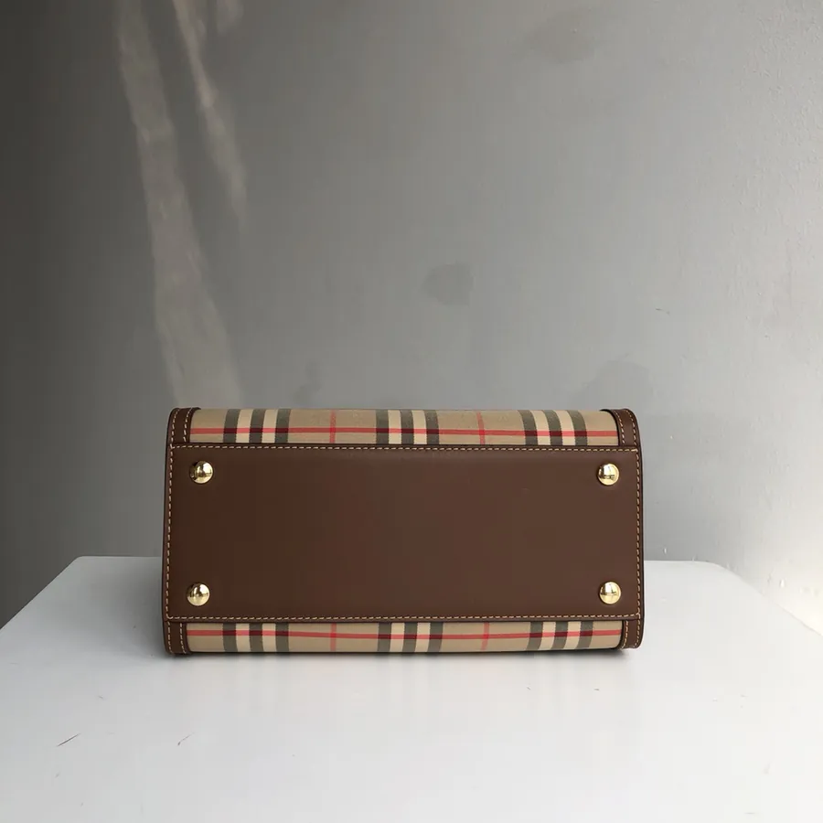 B House Vintage Check Double Handle Tote Bag