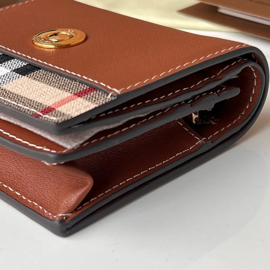 B House Vintage Check Eco Friendly Canvas Foldable Wallet