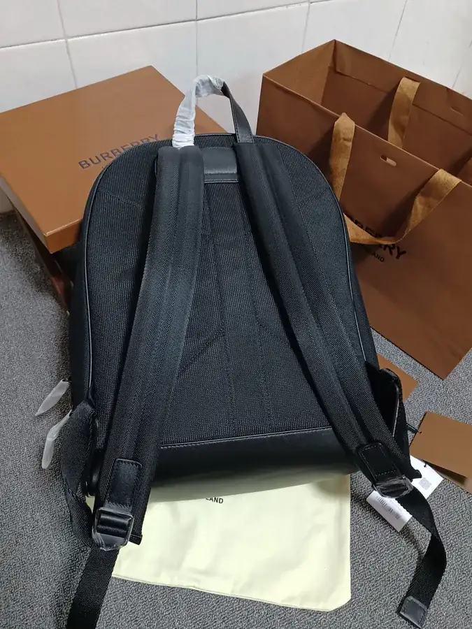 Burberry New Backpack with Tartan Cotton Fabric