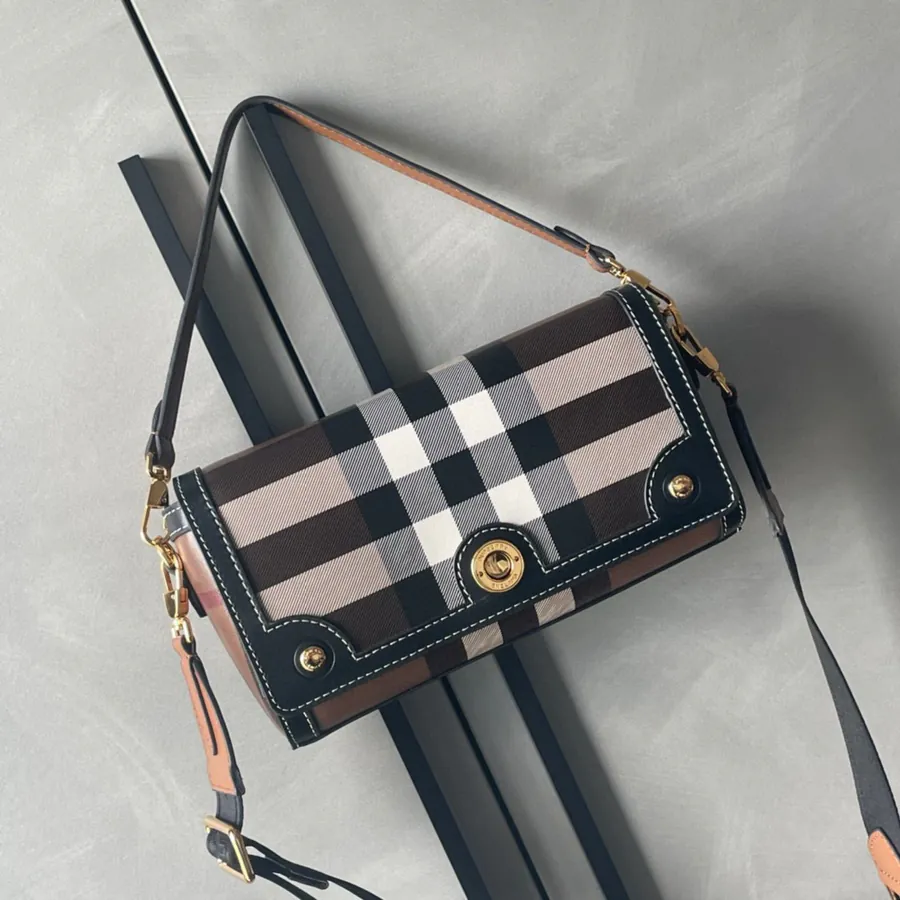 Burberry Ladies Crossbody Bag with Handle and Shoulder Strap