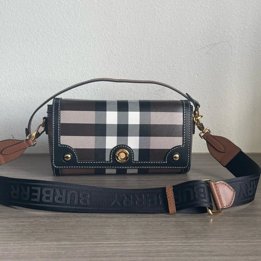 Burberry Ladies Crossbody Bag with Handle and Shoulder Strap