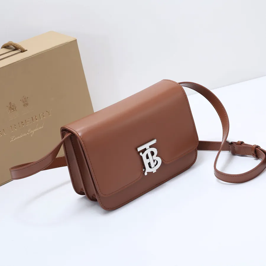 620 B House Mini Signature Leather Clasp Crossbody Bag