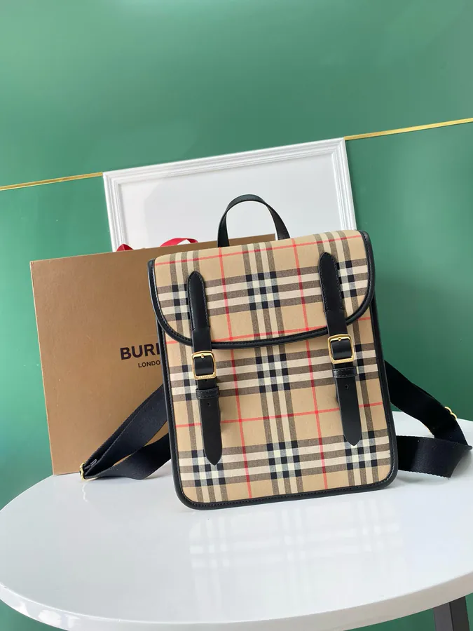 550 B Vintage Check Double Shoulder Bag