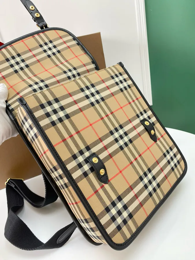 550 B Vintage Check Double Shoulder Bag