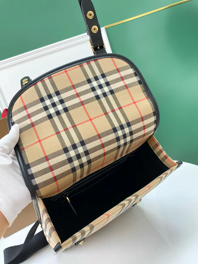 550 B Vintage Check Double Shoulder Bag