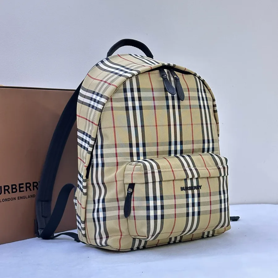 Burberry Classic Beige Check Double Shoulder Bag