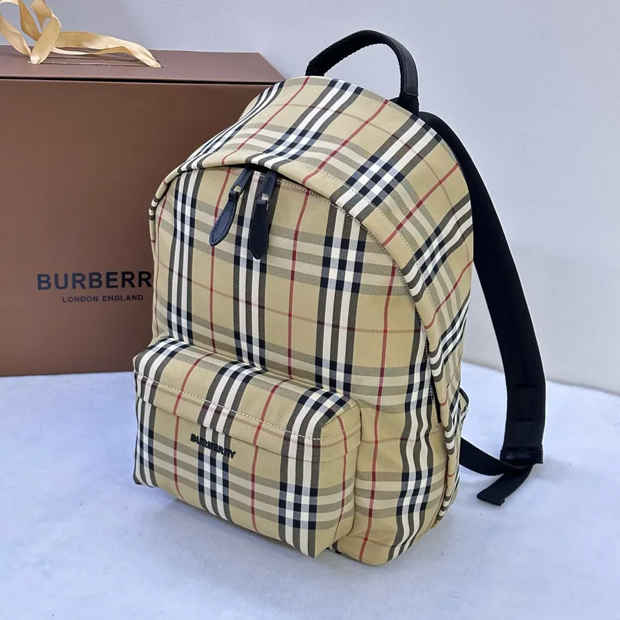 Burberry Classic Beige Check Double Shoulder Bag