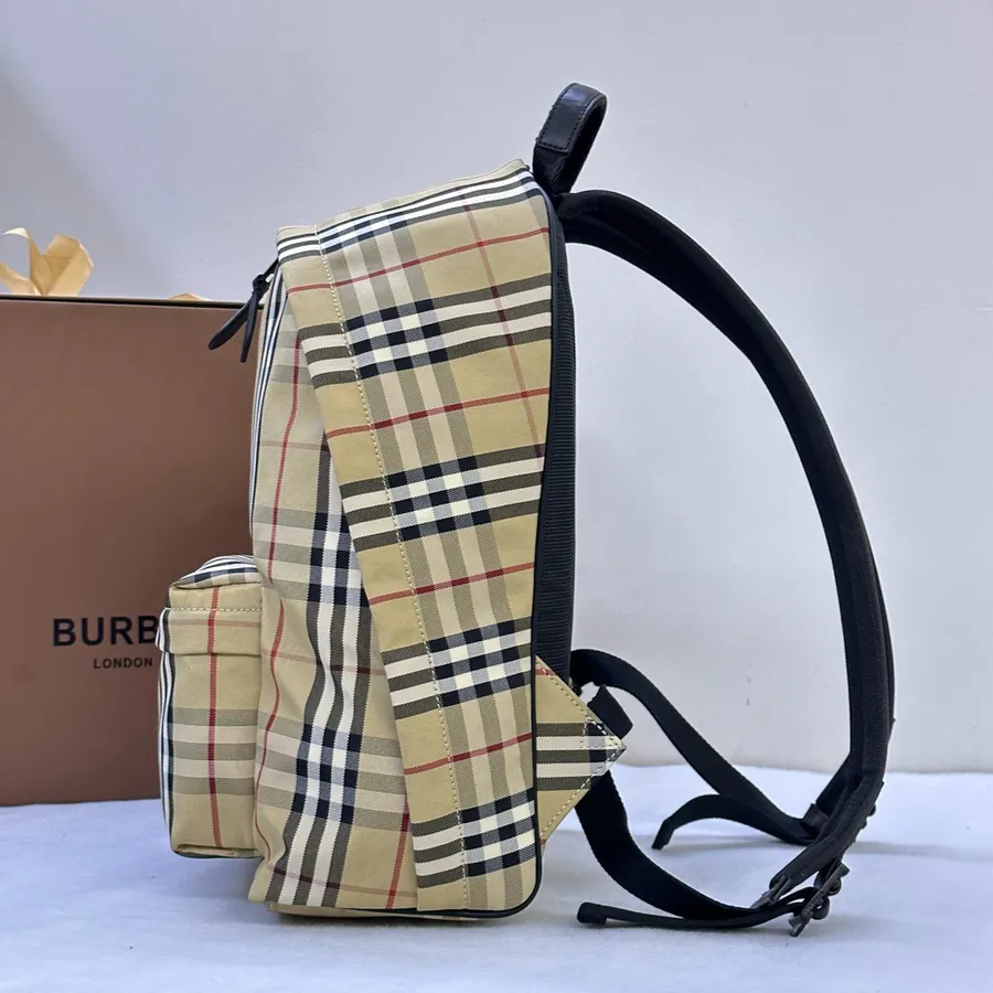 Burberry Classic Beige Check Double Shoulder Bag