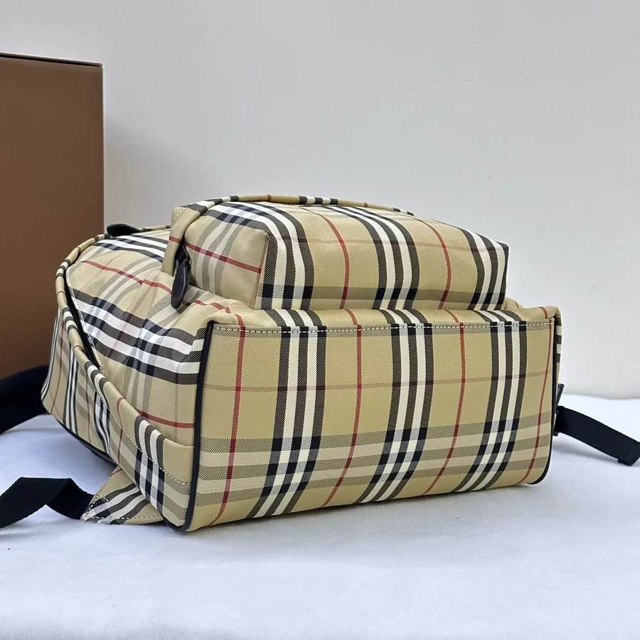 Burberry Classic Beige Check Double Shoulder Bag