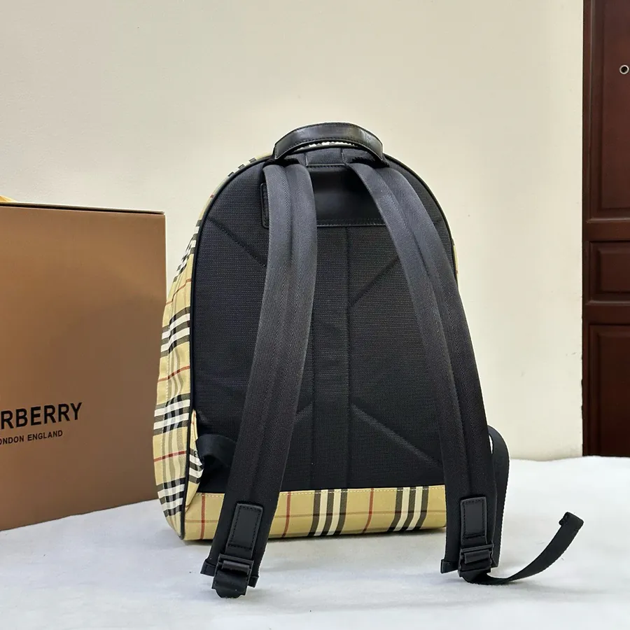 Burberry Classic Beige Check Double Shoulder Bag