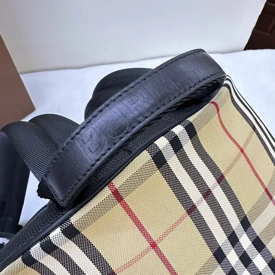 Burberry Classic Beige Check Double Shoulder Bag