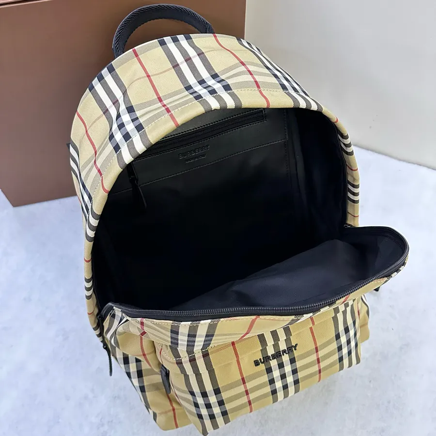 Burberry Classic Beige Check Double Shoulder Bag