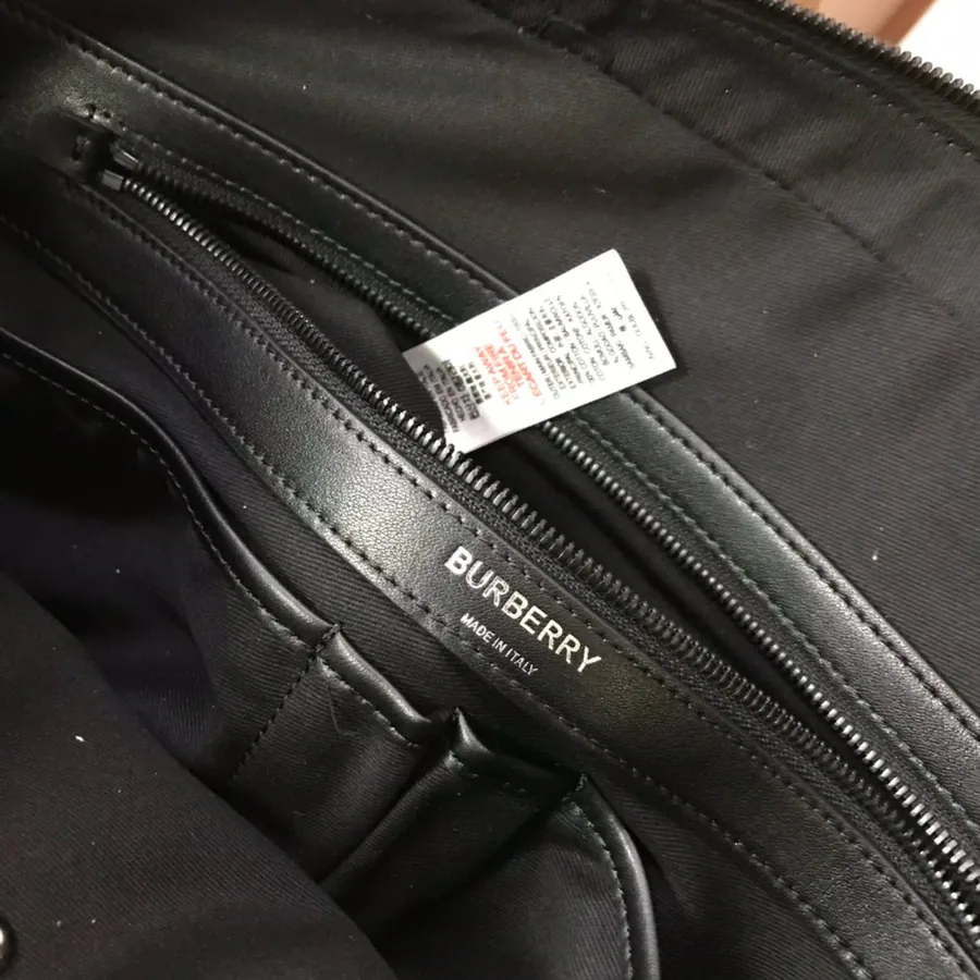Burberry 550 Slim Briefcase with Grained Leather Handle